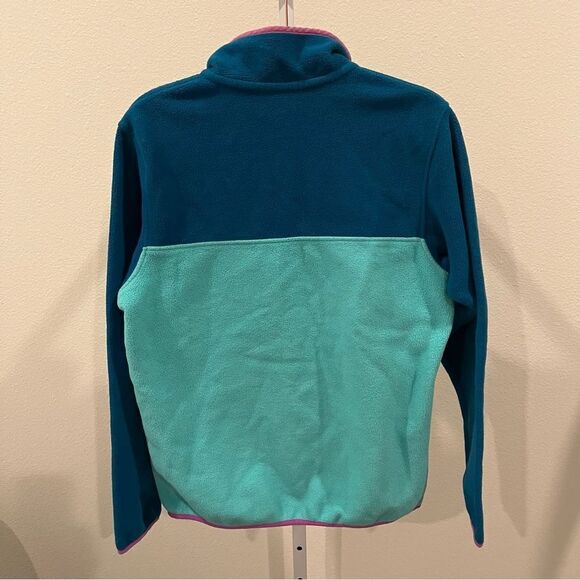 Patagonia Synchilla Colorblock Fleece Pullover Blue Pink Small - Picture 8 of 8